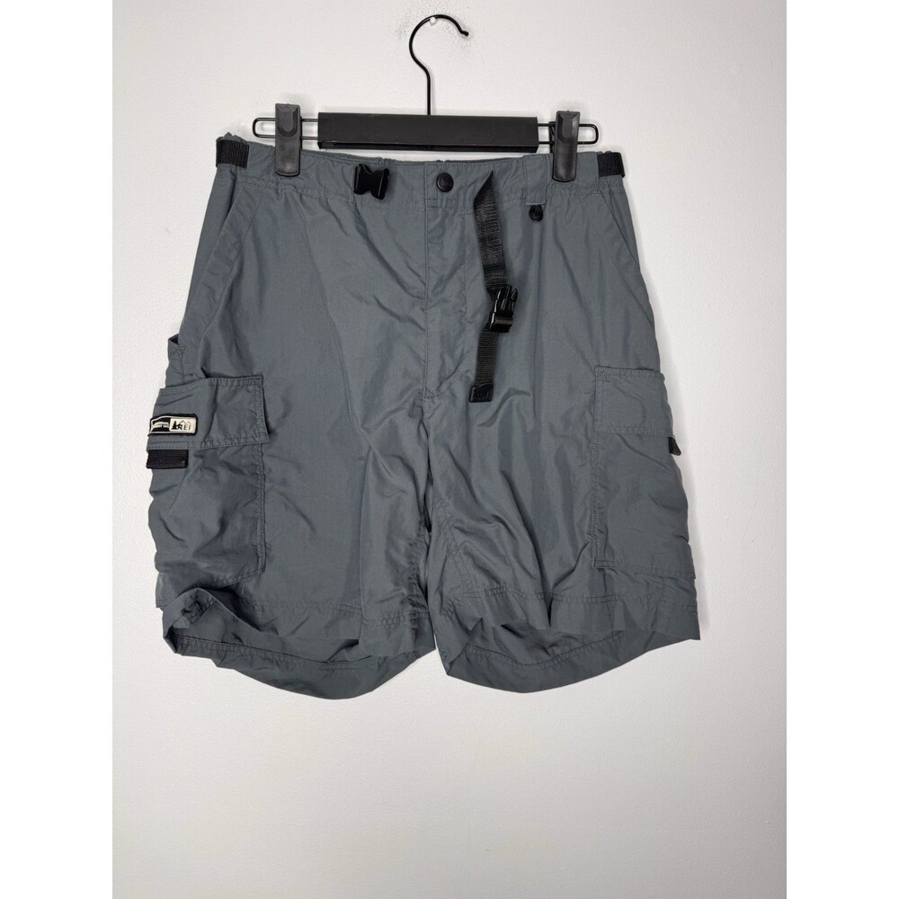 REI Women’s Cargo Style Hiking Shorts Gray Size 8 Gorpcore Pockets Nylon